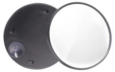Immagine prodotto di INF Specchio ingranditore HD 15x con ventosa per trucco e rimozione punti neri – Specchio cosmetico portatile Nero