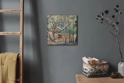 Produktbild von Coloray Hodiny Unikátní 30x30 cm  Tiché hodiny Pro obývací pokoj a kuchyň Nástěnné hodiny Plátno Bílé ručičky hodin - Strom přírody