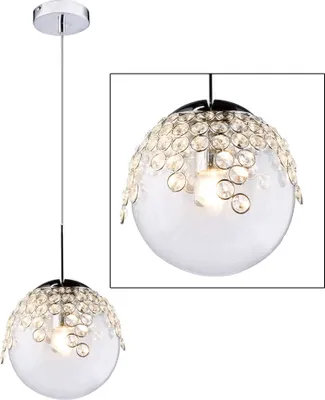 Produktbild von Pendellampe, Glas, Kristallen, 20 cm