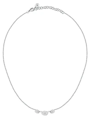 Immagine prodotto di Collana in argento con zirconi cubici trasparenti Pav SAZB03