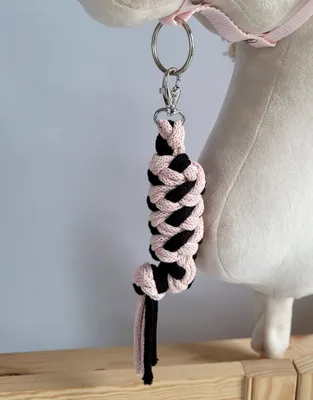 Produktbild von Hobby Horse Anbindeleine - schwarz und puderrosa