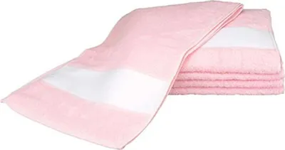Immagine prodotto di A&R AR083 | Asciugamano sportivo SUBLI-Me®, 30 x 140 cm - Colore: Rosa chiaro - Dimensioni: 30 x 140 cm