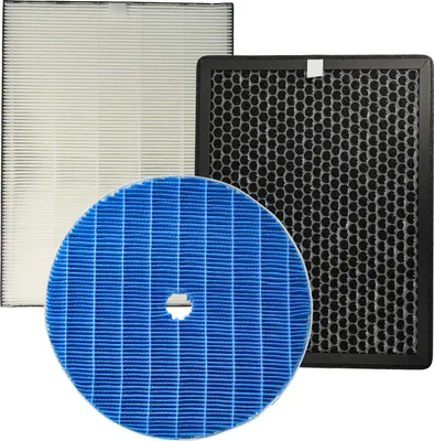 Produktbild von vhbw 3-teiliges Filter-Set Ersatz für Philips FY3435/30, FY2422/30 für Luftreiniger - HEPA-Filter, Aktivkohlefilter, Befeuchtungselement