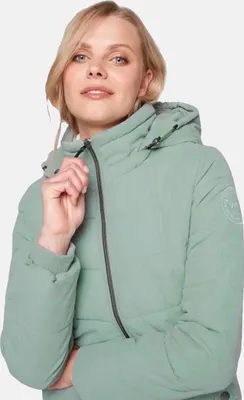 Produktbild von Winter Steppjacke mit abnehmbarer Kapuze, Stehkragen und Teddyfutter