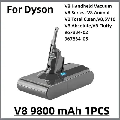 Produktbild von Wiederaufladbarer Staubsaugerakku - V8 Lithium-Ionen-Akku - 9800 mAh - 1 Stück - Nur Akku
