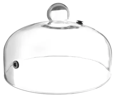 Immagine prodotto di Piatto da portata in vetro HENDI con apertura di ventilazione, piatto da portata, ⌀260x(H)174mm