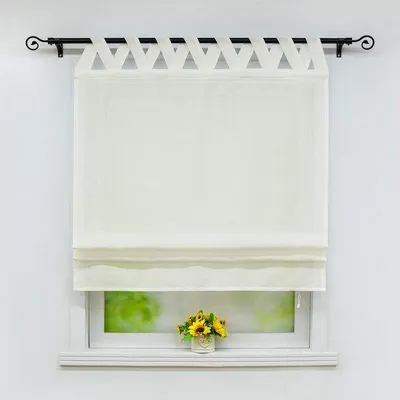 Image de Rideau en tissu transparent avec franges pour fenêtre, 80 x 140 cm