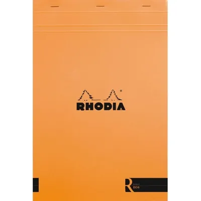 Produktbild von Rhodia N°19, Einfarbig, Orange, A4+, 80 Blätter, 80 g/m², Liniertes Papier