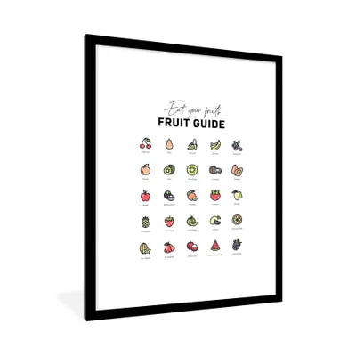 Produktbild von MuchoWow® Gerahmtes Poster Küche - Lebensmittel - Obst 60x80 cm - Poster mit Schwarzem Bilderrahmen Wandposter Rahmen Foto Bilder - Wohnzimmer - Dekorationen - Prämie