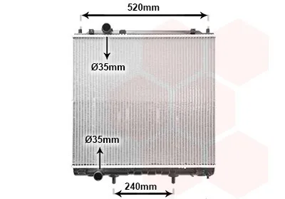 Produktbild von VAN WEZEL 82002162 Kühler Wasserkühler Motorkühler für HYUNDAI TERRACAN (HP)
