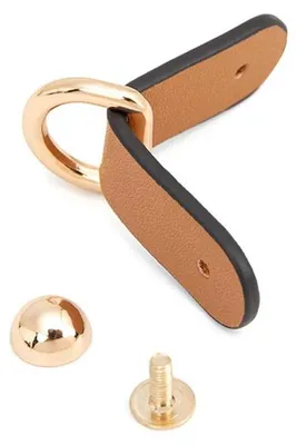 Produktbild von Lederner D-Ring Taschenschnalle - Handtaschen- und Gurtverbinder - Metallbeschlag - Riemenhalter für Taschen - Reißverschlussanhänger & Deko - Leichter Organizer - Khaki