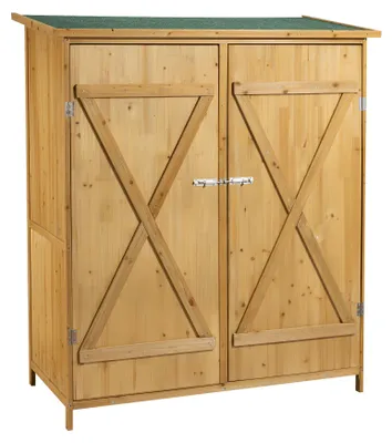 Produktbild von Wiltec Gerätehaus XXL holz Gartenschrank für Gartengeräte inkl. Montagematerial Gartenhaus zur Aufbewahrung Geräteschuppen Geräteschrank