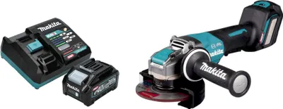 Produktbild von Makita GA 044 GM101 Akku Winkelschleifer 40 V max. 125 mm X-LOCK Brushless + 1x Akku 4,0 Ah + Ladegerät