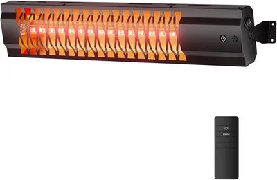 Productafbeelding van Infrarood warmtestraler voor terras, 2000 W elektrische wandverwarming, IP65 waterdicht met afstandsbediening, terrasstraler voor tuin