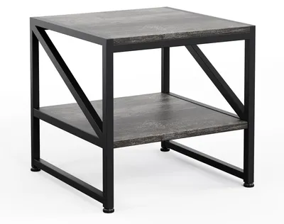 Imagen del producto de Mesa auxiliar de diseño industrial con 2 niveles