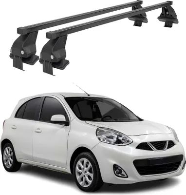 Productafbeelding van Draagbalken Menabo voor Nissan Micra, modeljaren 2017-2024, kleur zwart
