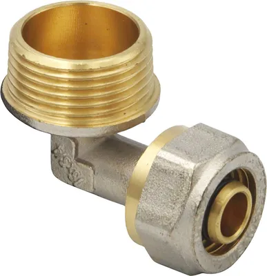 Produktbild von Pipetec Klemmring Schraubfitting Winkel 16x2 90° - 3/4 Zoll Aussengewinde