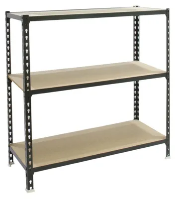 Image de Etagère Légère Sans Vis Maderclick 3/500 900 Antracite/bois Antracite/bois 900x900x500 - Simonrack