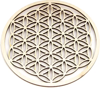Produktbild von Esoterik Lebensblume Berk EN-072 Holz Acryl bemalt Durchmesser 14,4cm