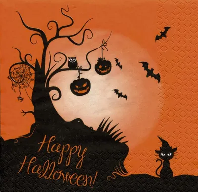 Image de Serviettes 33x33 cm - 2 in 1 Halloween