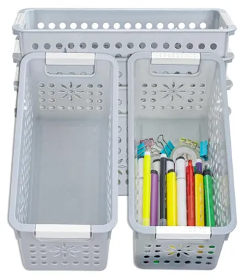 Image de Omgoods - Boîtes de rangement en plastique - Lot de 6 avec poignée