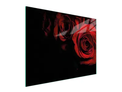 Produktbild von Küchen-Schneidebrett aus Glas, Rosa, 52x40 cm, mit rutschfesten Füßen