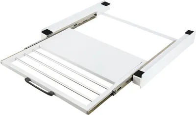 Produktbild von Jayseuw Zwischenbaurahmen mit Handtuchhalterung, Verbindungsrahmen max. 30 kg, für Waschmaschine und Trockner übereinander stellen