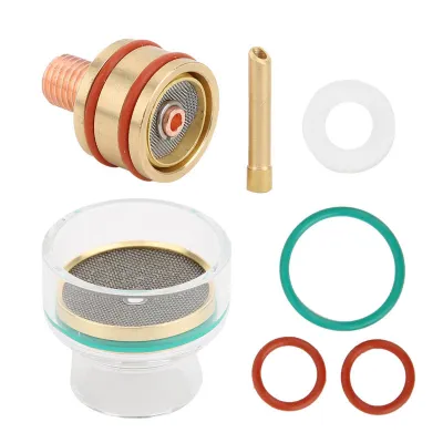 Image de Kit de soudage TIG TFM53NCN, torche TIG, buse en verre pour torche de soudage, pince de serrage pour WP9 WP20 2,4 mm