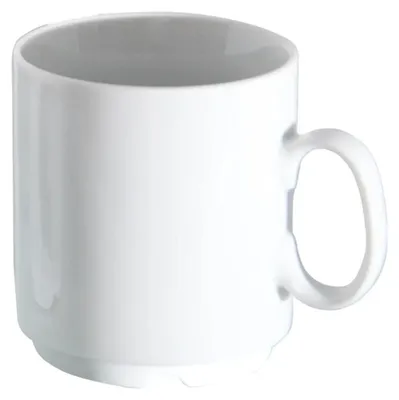 Obrázek produktu pro Van Well Profi bílý stohovatelný hrnek na kávu se 3 drážkami pro odkapávání vody