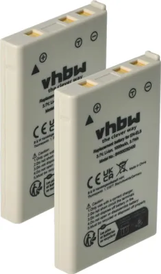 Produktbild von vhbw 2x Akku kompatibel mit Nikon Coolpix P6000, P80, P530, P90, S10 Kamera (1000 mAh, 3,6 V, Li-Ion)
