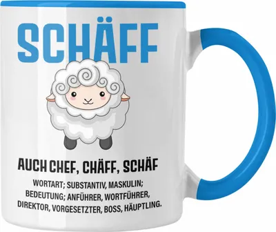 Produktbild von Trendation - Chef Tasse Geschenke Lustig Kaffeetasse Abschied Spruch Geschenkidee (Blau)