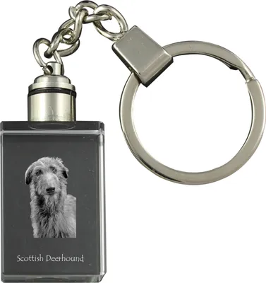 Obrázok produktu pre Deerhound krištáľový kľúčenka s psom Art-Dog
