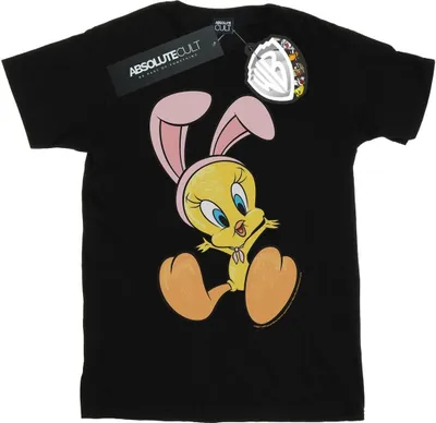 Produktbild von Looney Tunes - "Tweety Pie Bunny Ears" T-Shirt für Herren BI50362 (L) (Schwarz)