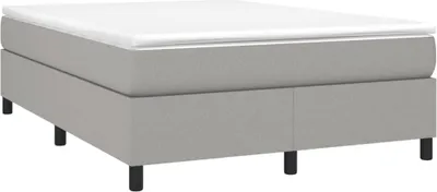 Obrázek produktu pro vidaXL Box spring bed frame light grey 140x190 cm fabric