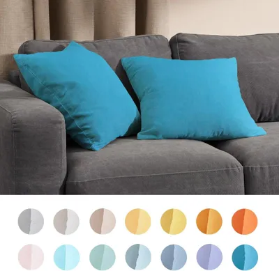 Produktbild von Lionmood Kissenbezug Pfirsichhaut Haptik Cyan 30x50cm -1er- Kissenhülle Feinsamt Optik Dekokissen Sofakissen Matt Weich Uni Einfarbig -  mit Reißverschluss