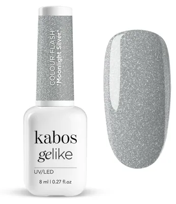 Productafbeelding van Kabos UV UV/LED Nagellak Hybride lak Gelike Flash Moonlight Silver 8ml