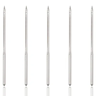 Nähahle-Nadeln, 5 Stück, 6,9 cm, 2,5 mm, Rundloch, Metall
