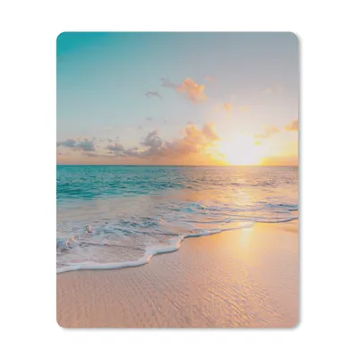 Produktbild von MuchoWow® Mauspad Mousepad Sonnenuntergang - Strand - Meer - Sommer - Blau 30x40 cm - Mousepads - Maus Mat - Pad - Mausunterlage - Mausmatten