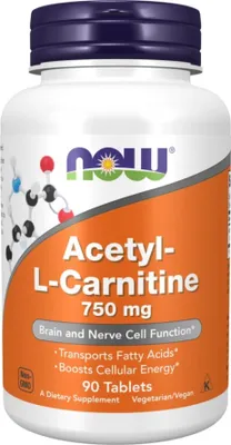 Imagen del producto de NOW Foods Suplementos dietéticos Acetyl Lcarnitine 750 MG, BI7751