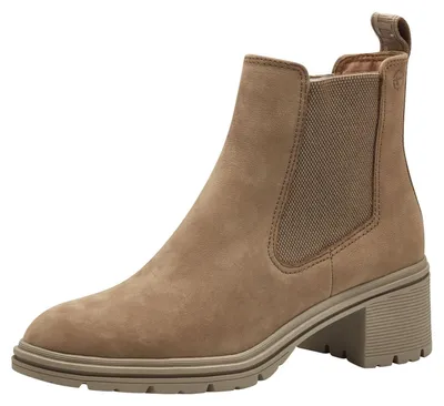 Image de Tamaris, bottines Chelsea pour femmes, en cuir, confortables ; couleur camel, taille 38 (EU)