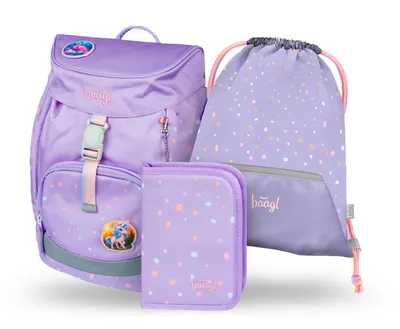 Produktbild von BAAGL Airy Lieblingstiere Rucksack-Set 3tlg: Rucksack, Federmäppchen, Turnbeutel