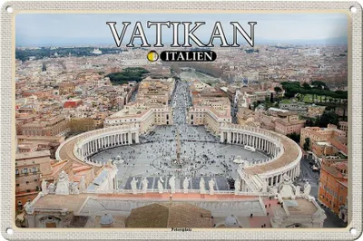 Produktbild von Blechschild Reise Vatikan Italien Petersplatz Baukunst 30x20cm