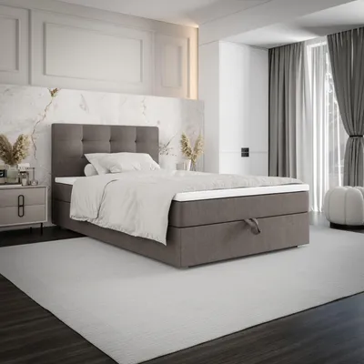 Obrázek produktu pro Jednolůžková postel 100x200 STIG 8 s úložným prostorem - světle hnědá