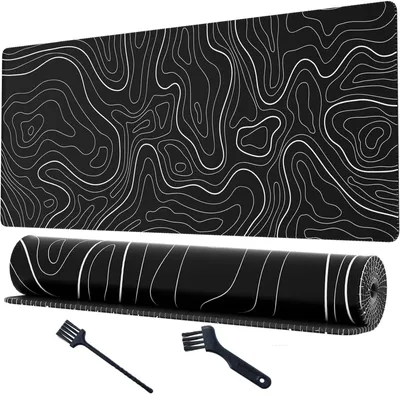 Obrázok produktu pre Veľká herná podložka pod myš, topografické mapy, protišmyková podložka, 30 x 80 cm