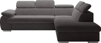 Produktbild von Ecksofa mit Schlaffunktion - Ecke rechts - Cord - Dunkelgrau - FABIEN