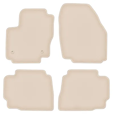 Obrázok produktu pre Velúrové autokoberce pre: Ford Mondeo MK4 2012-2014 (liftback/sedan/kombi) – sada 4 ks, béžové, na mieru – Wielganizator FORTUNA
