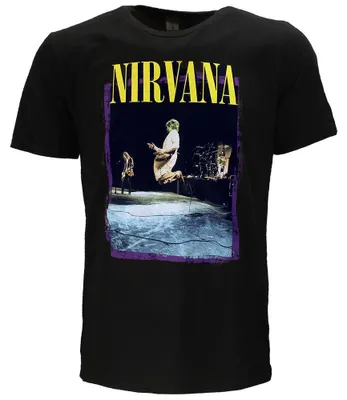 Immagine prodotto di Maglietta Nirvana Stage Jump – Merchandising ufficiale - L