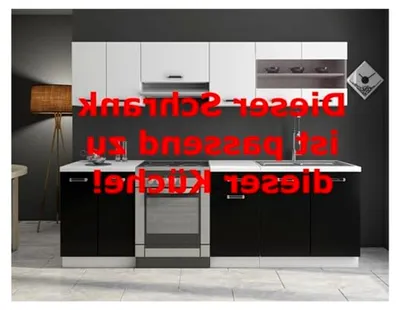 Produktbild von Hängeschrank für die Küche 60 cm in Schwarz und Weiß