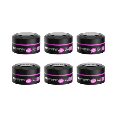 Produktbild von 6er Set Fonex Gummy Gloss Extra Hold Haarwachs 150 ml Hairwax für extra Glanz Rosa