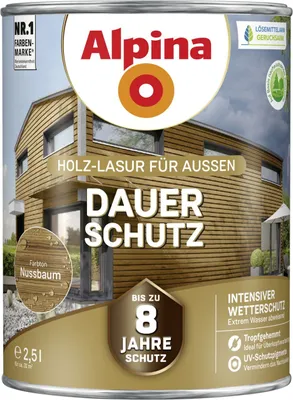 Produktbild von Alpina Dauer-Schutz 2,5 L nussbaum